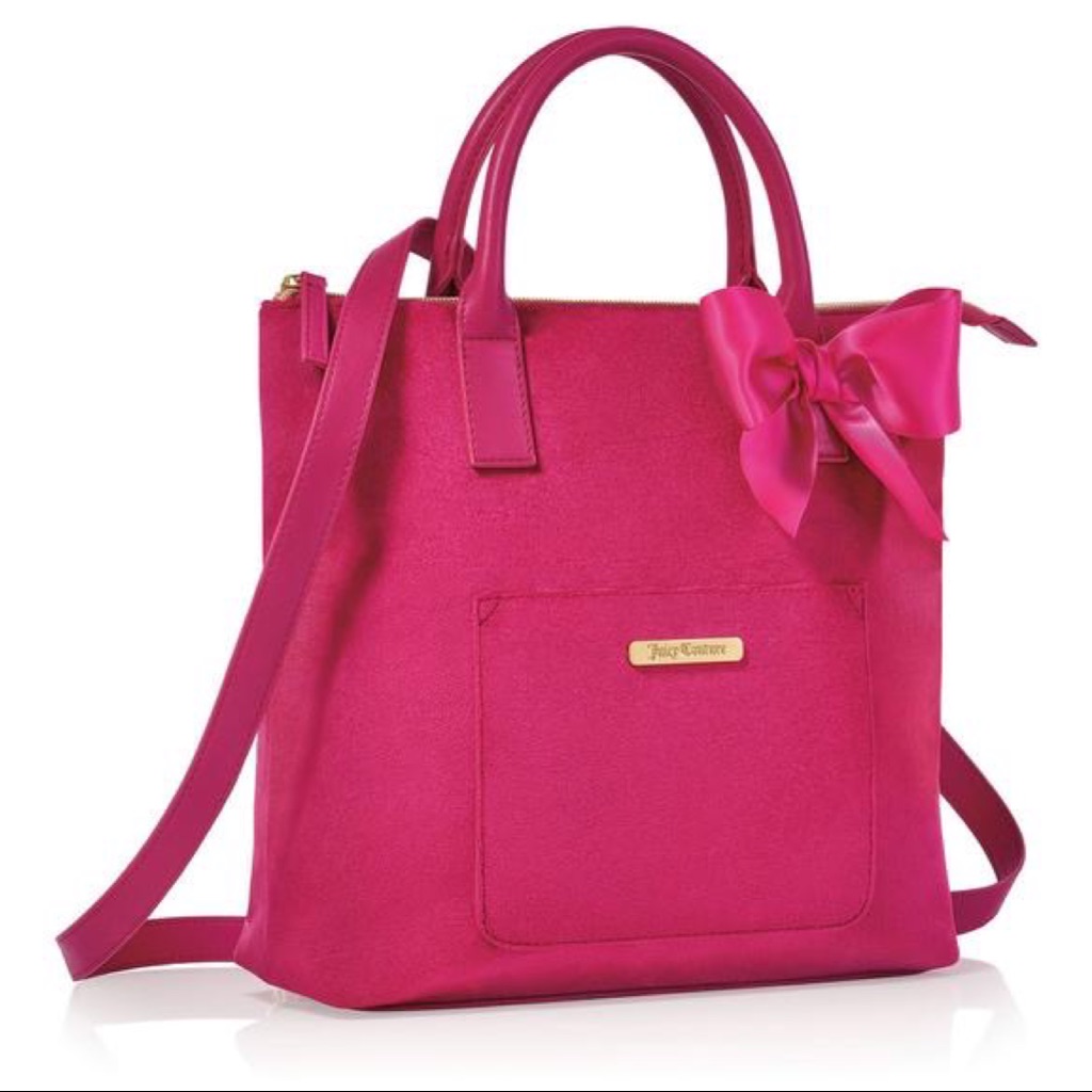 Juicy Couture Pink Velour Backpack Purse